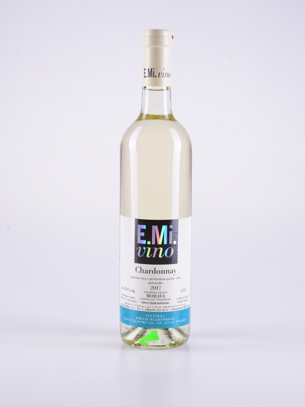 Chardonnay, pozdní sběr, polosladké, 2017 – E.Mi.