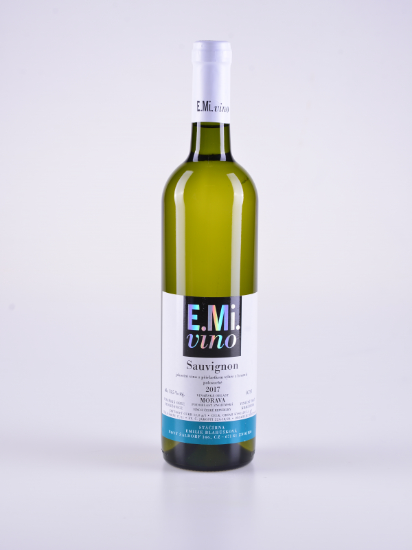 Sauvignon, výběr z hroznů, polosuché, 2017 – E.Mi.