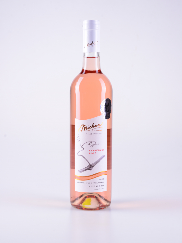 Rosé Frankovka, pozdní sběr, polosladké, 2017 – Michna