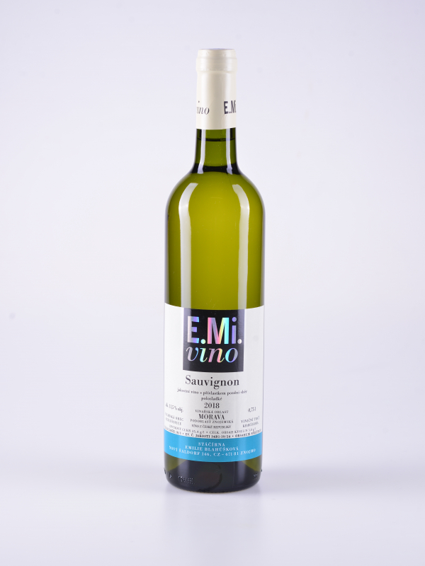 Sauvignon, pozdní sběr, polosladké, 2018 – E.Mi.