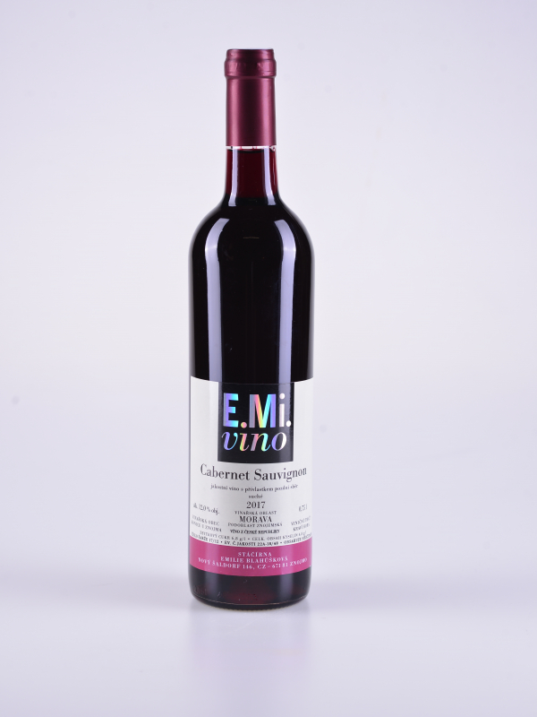 Cabernet Sauvignon, pozdní sběr, suché, 2017 – E.Mi.