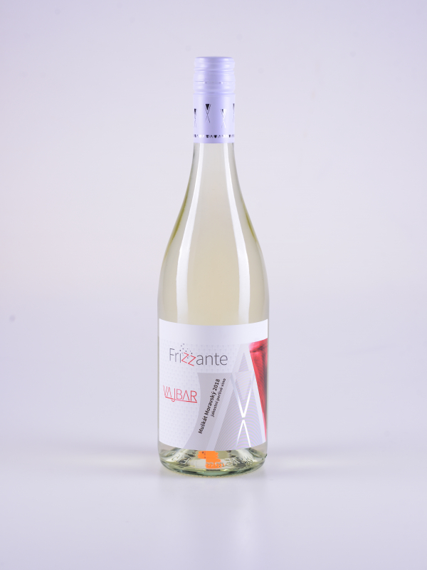 Muškát moravský - Frizzante, jakostní perlivé víno, sladké, 2018 – Vajbar