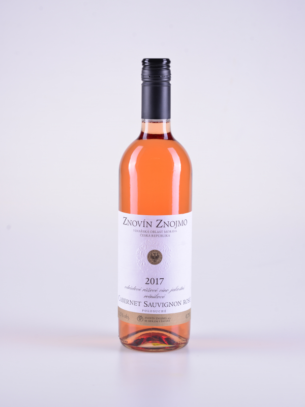 Rosé Cabernet Sauvignon, jakostní, polosuché, 2017 – Znovín