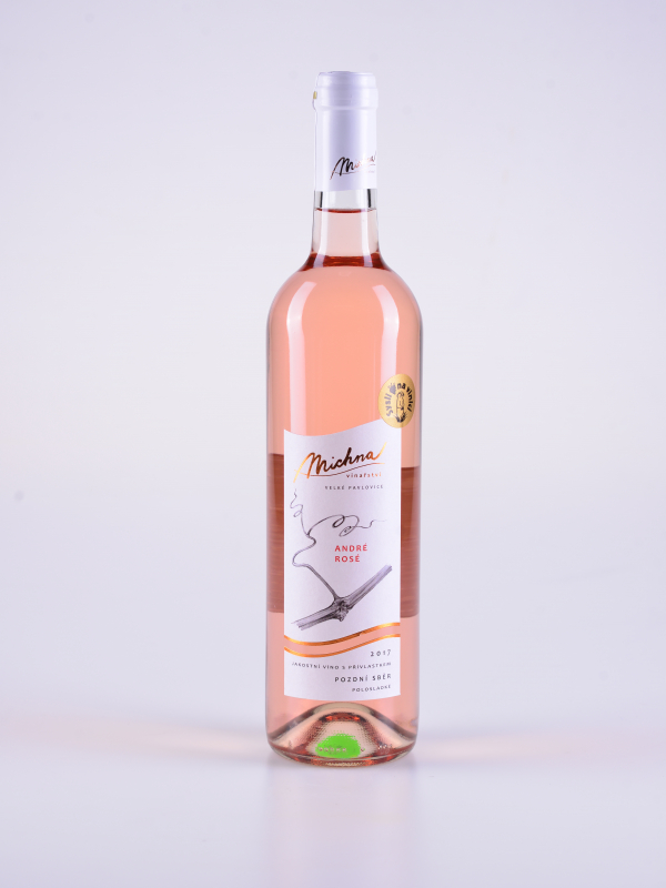 Rosé André, pozdní sběr, polosladké, 2017 – Michna