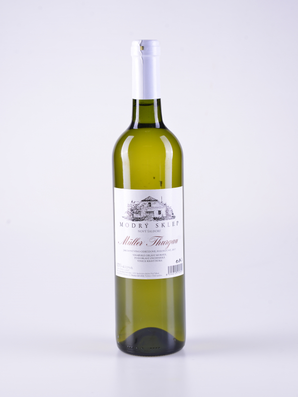 Müller Thurgau, jakostní, polosuché, 2017 – Modrý sklep