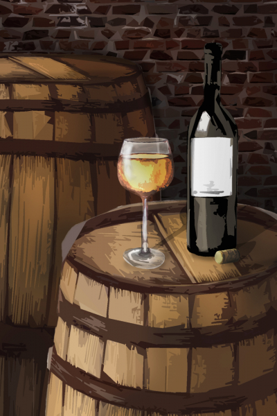 Sudové víno – BEZOVÉ, polosladké – Malovaný sklep