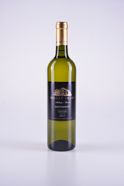 Sauvignon, pozdní sběr, polosuché, 2017 – Modrý sklep