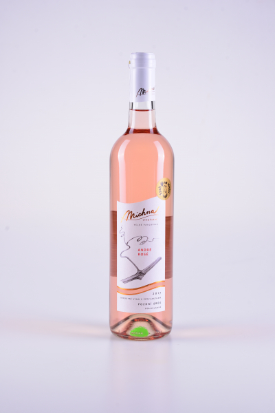Rosé André, pozdní sběr, polosladké, 2017 – Michna