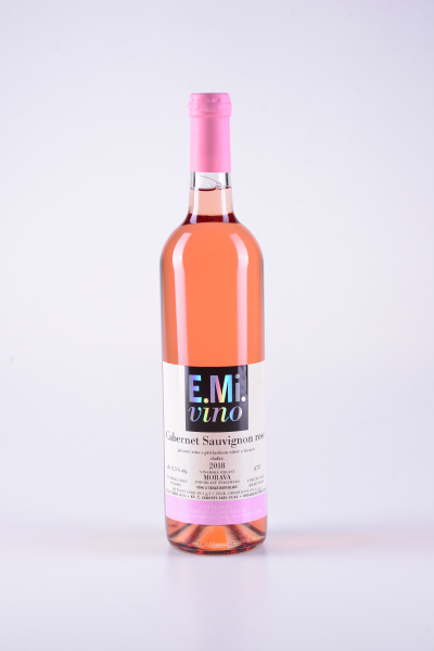 Rosé Cabernet Sauvignon, výběr z hroznů, sladké, 2018 – E.Mi.