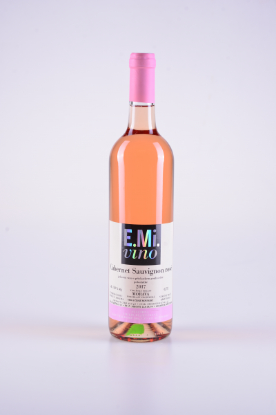 Rosé Cabernet Sauvignon, pozdní sběr, polosladké, 2017 – E.Mi.